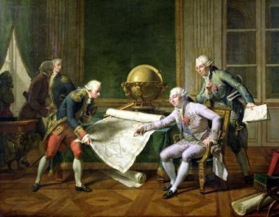 Louis XVI gives instructions to explorer La Perouse