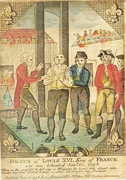 Louis XVI execution at the guillotine Paris